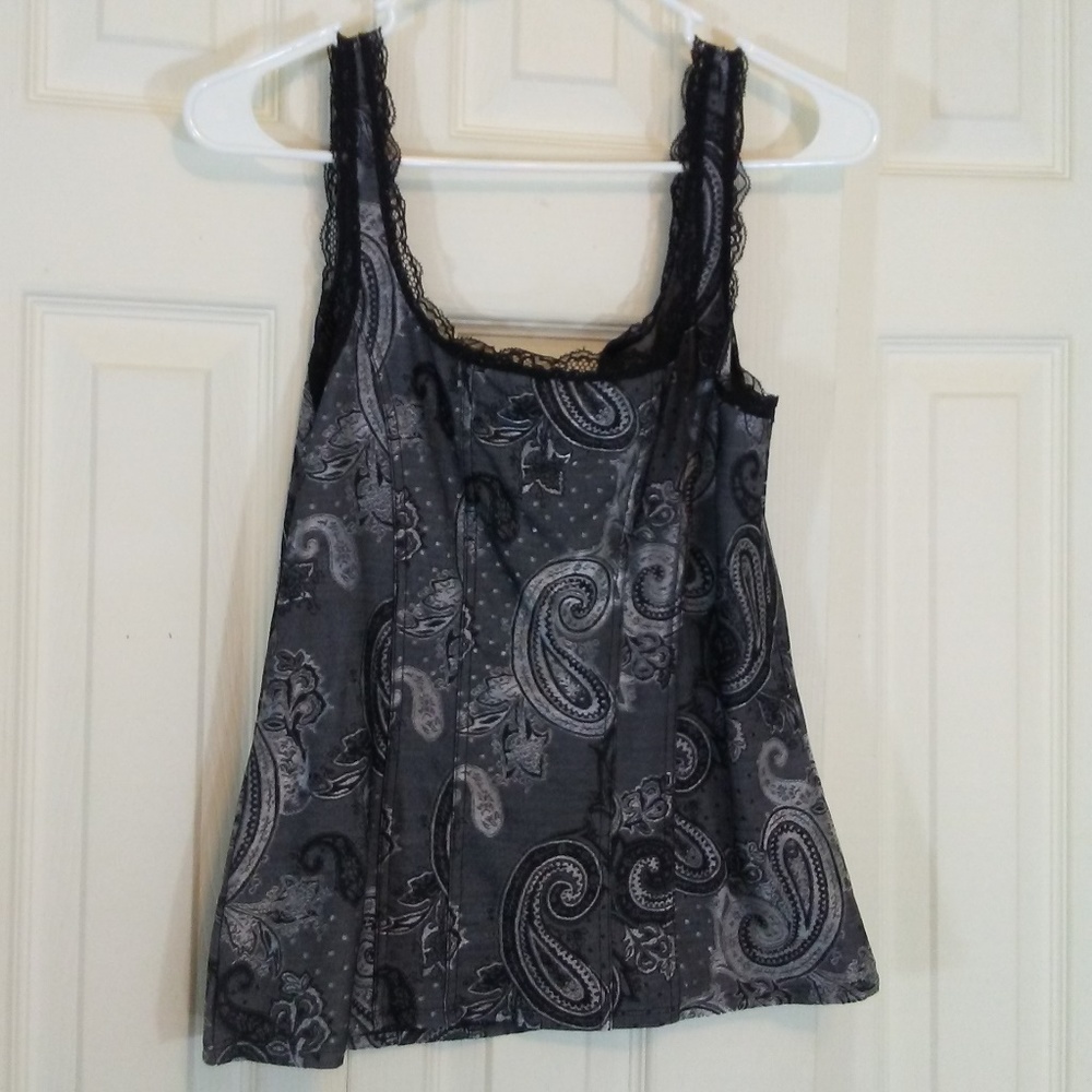 WHBM Black and Silver Camisole